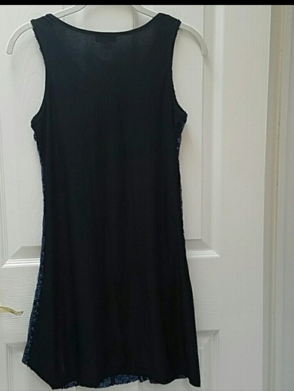 NWOT blue sequin sleeveless dress Made in USA S - Picture 5 of 5